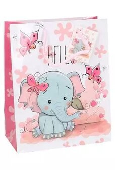 Baby Cadeau Tasje Olifant