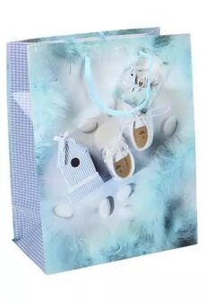 Baby Cadeau Tasje Schoentjes Blauw