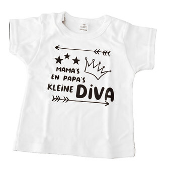 Baby T-Shirt Mama&#039;s en papa&#039;s kleine Diva 