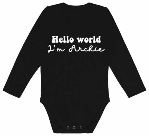 Custom  Babykleding Design Hello World!