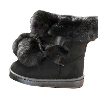 Kinderlaarzen Snowboots Pompon Black Maat 20-24